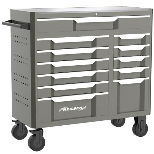 42INCH 12-DRAWERS ROLLER CABINET TOOLBOX WITH STAINLESS STEEL TOP